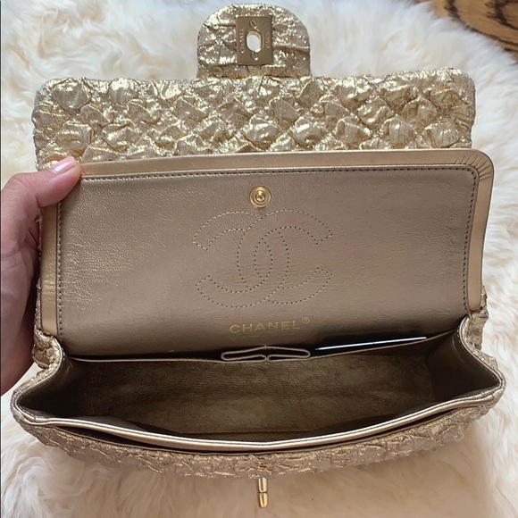 Authentic Chanel gold double flap bag - Picture 9 of 16